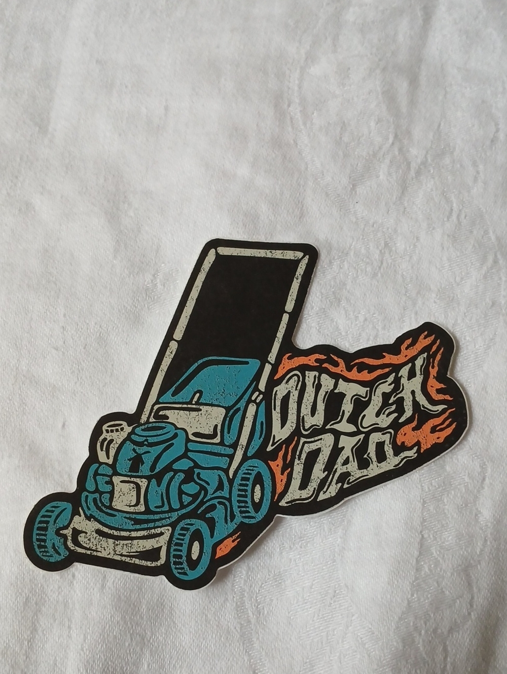 Dutch Bros Sticker- Dutch Dad Lawnmower